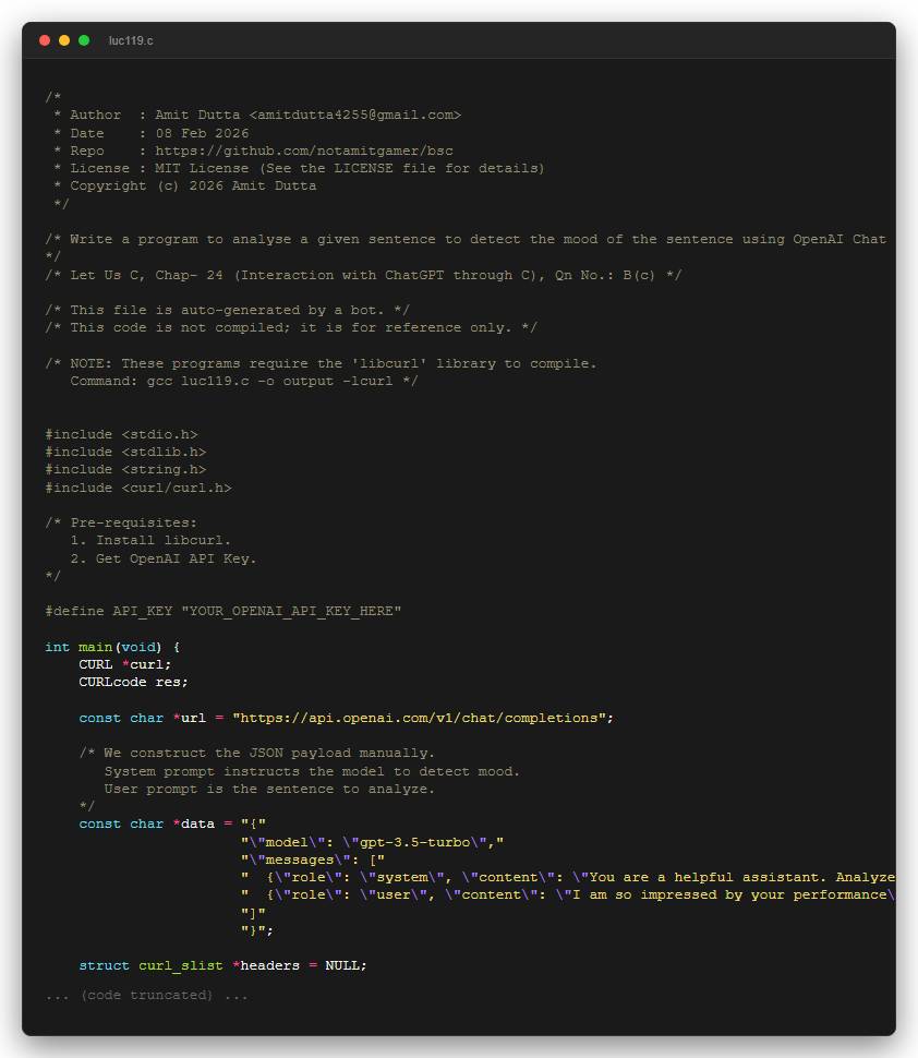 Write a program to analyse a given sentence to detect the mood of the sentence using OpenAI Chat Completion API.
